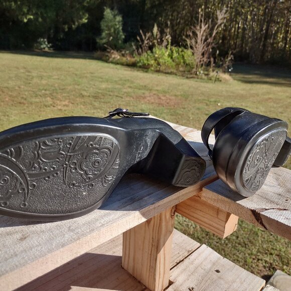 Dansko Becca Black Napa Leather Womens Sz 8-8.5/EU 39 Buckle Heel Mary Janes GUC - Picture 3 of 10